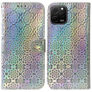 For Huawei nova Y61 / Enjoy 50z Colorful Magnetic Buckle Leather Phone Case(Silver)