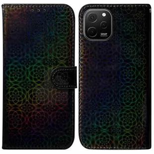 For Huawei nova Y61 / Enjoy 50z Colorful Magnetic Buckle Leather Phone Case(Black)