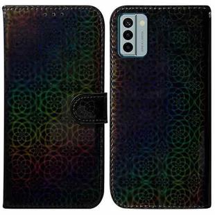 For Nokia G22 Colorful Magnetic Buckle Leather Phone Case(Black)