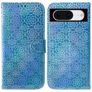 For Google Pixel 8 Colorful Magnetic Buckle Leather Phone Case(Blue)