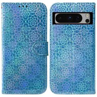 For Google Pixel 8 Pro Colorful Magnetic Buckle Leather Phone Case(Blue)