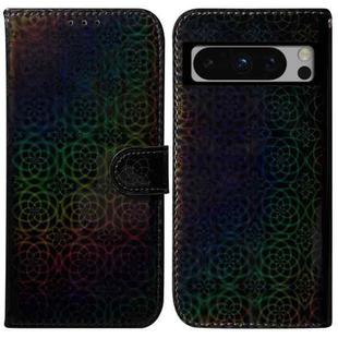 For Google Pixel 8 Pro Colorful Magnetic Buckle Leather Phone Case(Black)