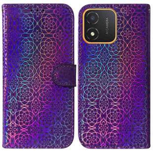 For Honor X5 Colorful Magnetic Buckle Leather Phone Case(Purple)