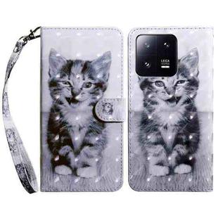 For Xiaomi 13 Pro 3D Painted Pattern Leather Phone Case(Smile Cat)