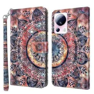 For Xiaomi 13 Lite 3D Painted Pattern Leather Phone Case(Colorful Mandala)