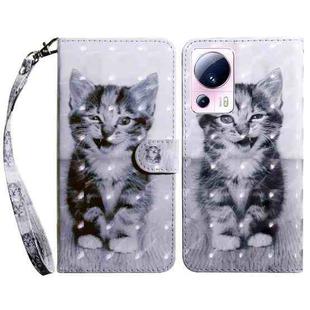 For Xiaomi 13 Lite 3D Painted Pattern Leather Phone Case(Smile Cat)