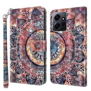 For Xiaomi Redmi Note 12 4G Global 3D Painted Pattern Leather Phone Case(Colorful Mandala)