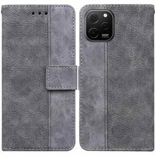 For Huawei nova Y61 / Enjoy 50z Geometric Embossed Leather Phone Case(Grey)