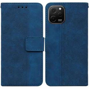 For Huawei nova Y61 / Enjoy 50z Geometric Embossed Leather Phone Case(Blue)