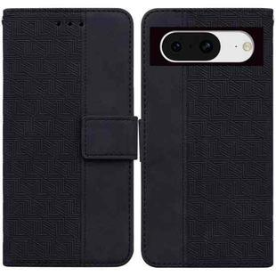 For Google Pixel 8 Geometric Embossed Leather Phone Case(Black)