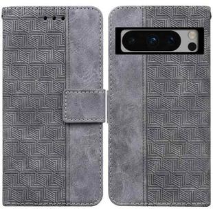 For Google Pixel 8 Pro Geometric Embossed Leather Phone Case(Grey)