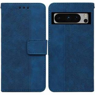 For Google Pixel 8 Pro Geometric Embossed Leather Phone Case(Blue)