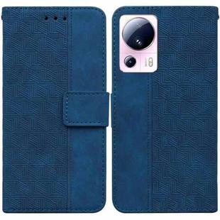 For Xiaomi 13 Lite / Civi 2 Geometric Embossed Leather Phone Case(Blue)
