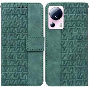 For Xiaomi 13 Lite / Civi 2 Geometric Embossed Leather Phone Case(Green)