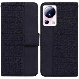 For Xiaomi 13 Lite / Civi 2 Geometric Embossed Leather Phone Case(Black)