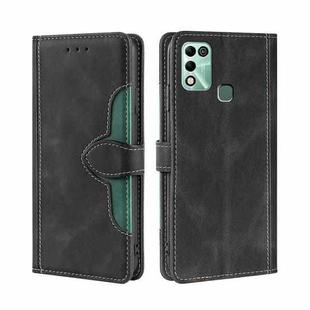 For Infinix Hot 11 Play Skin Feel Magnetic Buckle Leather Phone Case(Black)