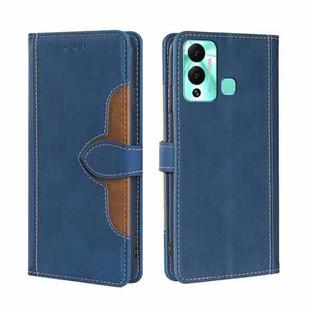 For Infinix Hot 12 Play Skin Feel Magnetic Buckle Leather Phone Case(Blue)