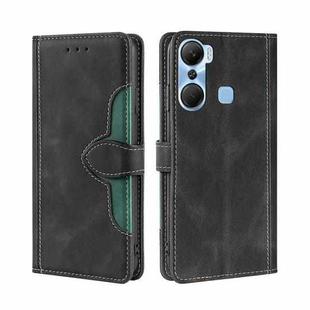 For Infinix Hot 12 Pro Skin Feel Magnetic Buckle Leather Phone Case(Black)