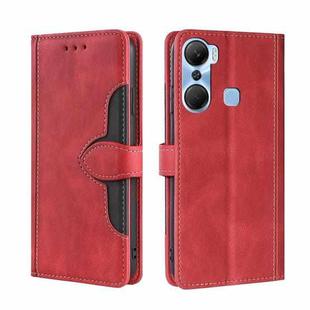 For Infinix Hot 12 Pro Skin Feel Magnetic Buckle Leather Phone Case(Red)