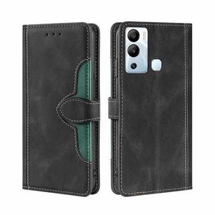 For Infinix Hot 12i Skin Feel Magnetic Buckle Leather Phone Case(Black)