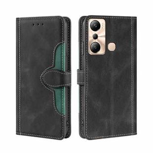 For Infinix Hot 20i Skin Feel Magnetic Buckle Leather Phone Case(Black)