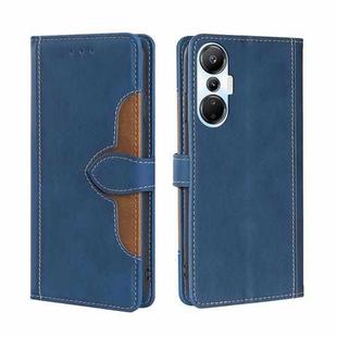 For Infinix Hot 20S Skin Feel Magnetic Buckle Leather Phone Case(Blue)