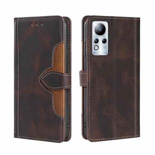 For Infinix Note 11 Skin Feel Magnetic Buckle Leather Phone Case(Brown)