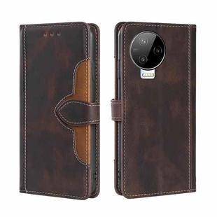 For Infinix Note 12 Pro 4G / Note 12 2023 Skin Feel Magnetic Buckle Leather Phone Case(Brown)