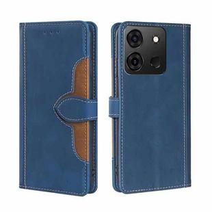 For Infinix Smart 7 Skin Feel Magnetic Buckle Leather Phone Case(Blue)