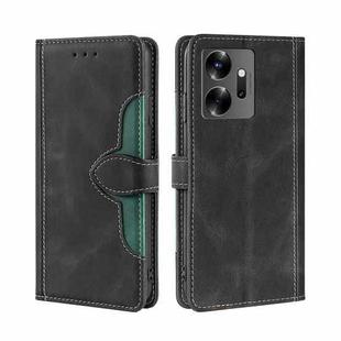 For Infinix Zero 20 Skin Feel Magnetic Buckle Leather Phone Case(Black)
