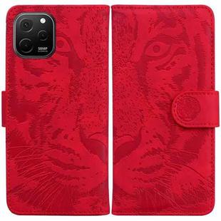 For Huawei nova Y61 / Enjoy 50z Tiger Embossing Pattern Flip Leather Phone Case(Red)