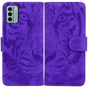 For Nokia G22 Tiger Embossing Pattern Flip Leather Phone Case(Purple)