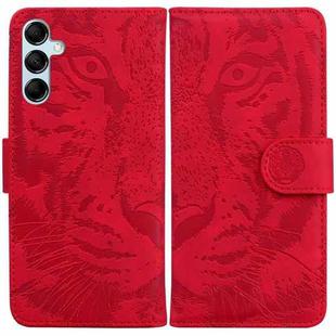 For Samsung Galaxy M14 Tiger Embossing Pattern Flip Leather Phone Case(Red)