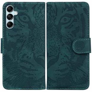 For Samsung Galaxy M14 Tiger Embossing Pattern Flip Leather Phone Case(Green)