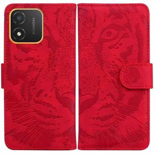 For Honor X5 Tiger Embossing Pattern Flip Leather Phone Case(Red)