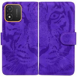 For Honor X5 Tiger Embossing Pattern Flip Leather Phone Case(Purple)