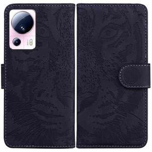 For Xiaomi 13 Lite / Civi 2 Tiger Embossing Pattern Flip Leather Phone Case(Black)