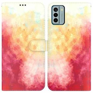 For Nokia G22 Watercolor Pattern Flip Leather Phone Case(Spring Cherry)