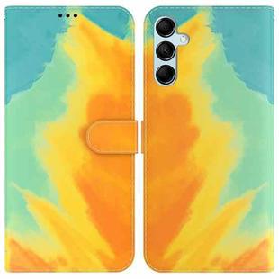 For Samsung Galaxy M14 Watercolor Pattern Flip Leather Phone Case(Autumn Leaf)