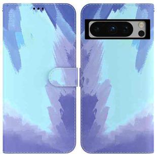 For Google Pixel 8 Pro Watercolor Pattern Flip Leather Phone Case(Winter Snow)