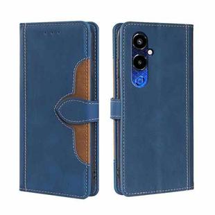 For Tecno Pova 4 Pro Skin Feel Magnetic Buckle Leather Phone Case(Blue)