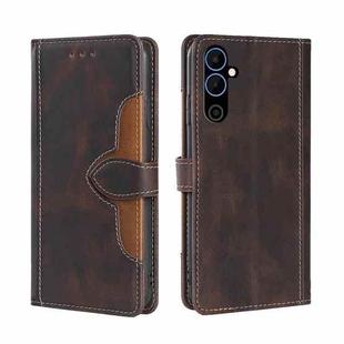 For Tecno Pova Neo 2 Skin Feel Magnetic Buckle Leather Phone Case(Brown)
