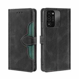 For Tecno Spark 8C / Spark GO 2022 Skin Feel Magnetic Buckle Leather Phone Case(Black)