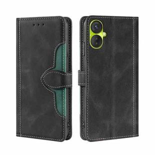 For Tecno Spark 9 Pro Skin Feel Magnetic Buckle Leather Phone Case(Black)
