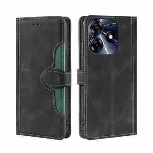 For Tecno Spark 10 Pro Skin Feel Magnetic Buckle Leather Phone Case(Black)