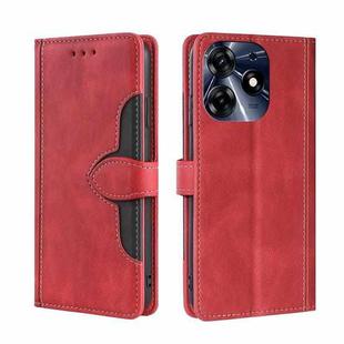 For Tecno Spark 10 Pro Skin Feel Magnetic Buckle Leather Phone Case(Red)