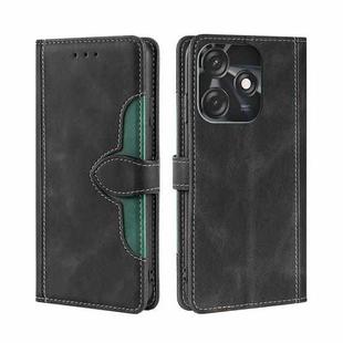 For Tecno Spark 10C Skin Feel Magnetic Buckle Leather Phone Case(Black)