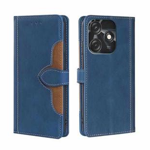 For Tecno Spark 10C Skin Feel Magnetic Buckle Leather Phone Case(Blue)