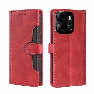 For Tecno Spark GO 2023 / Pop 7/Pop 7 Pro Skin Feel Magnetic Buckle Leather Phone Case(Red)