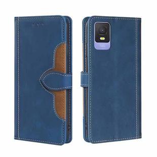 For TCL 403 Skin Feel Magnetic Buckle Leather Phone Case(Blue)